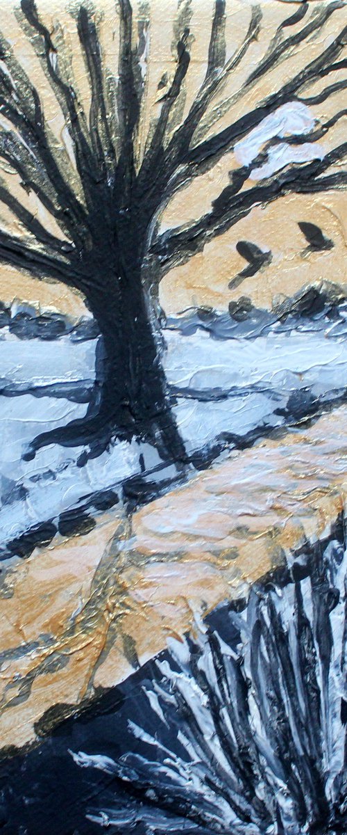 Winter Landscape II (small 20 cm x 20 cm) by Paul J Best