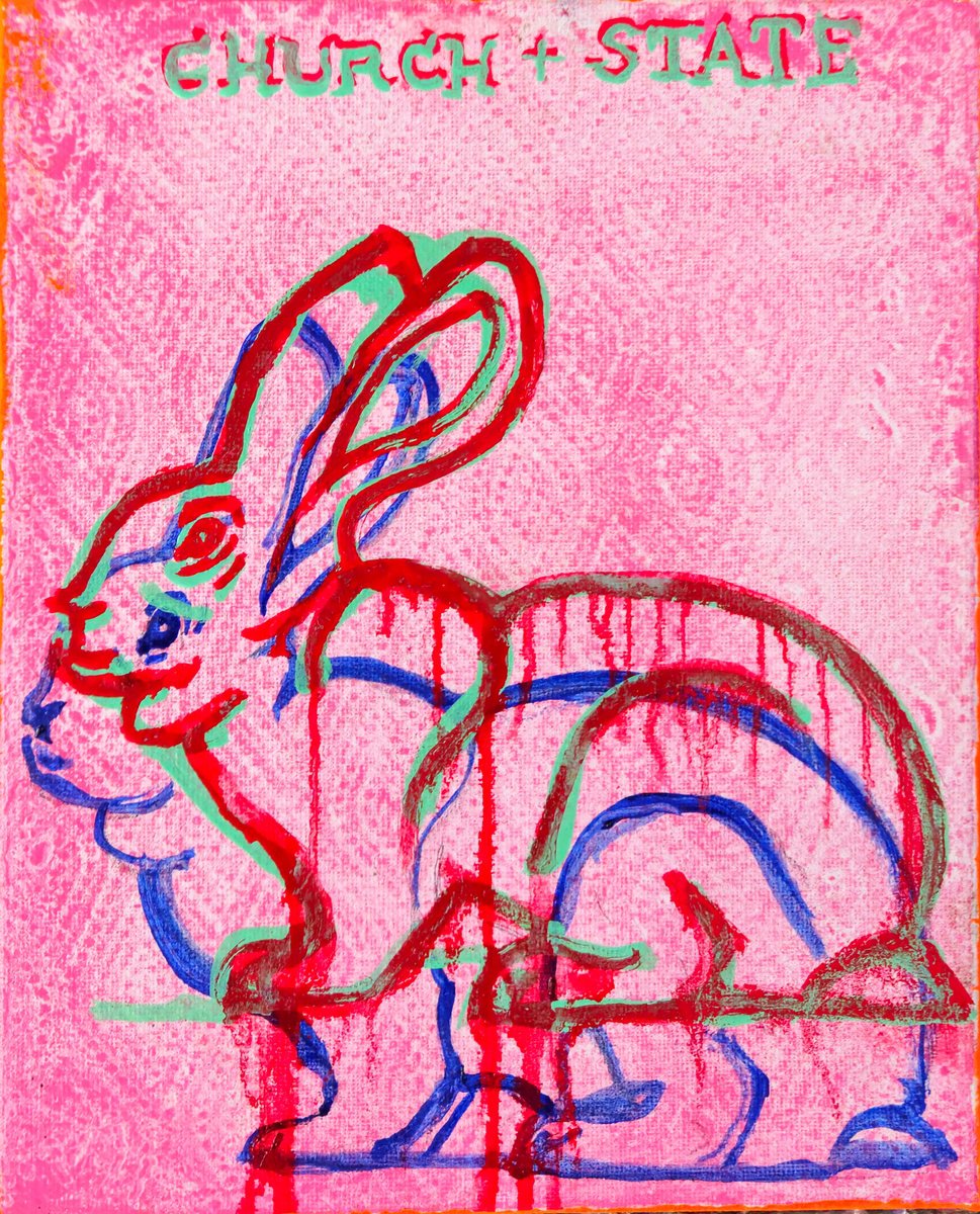 Urban And Pop Animal Oil Painting By Shelton Walsmith, 10 X 12", Capital Vs. Liquidity, Original Artwork