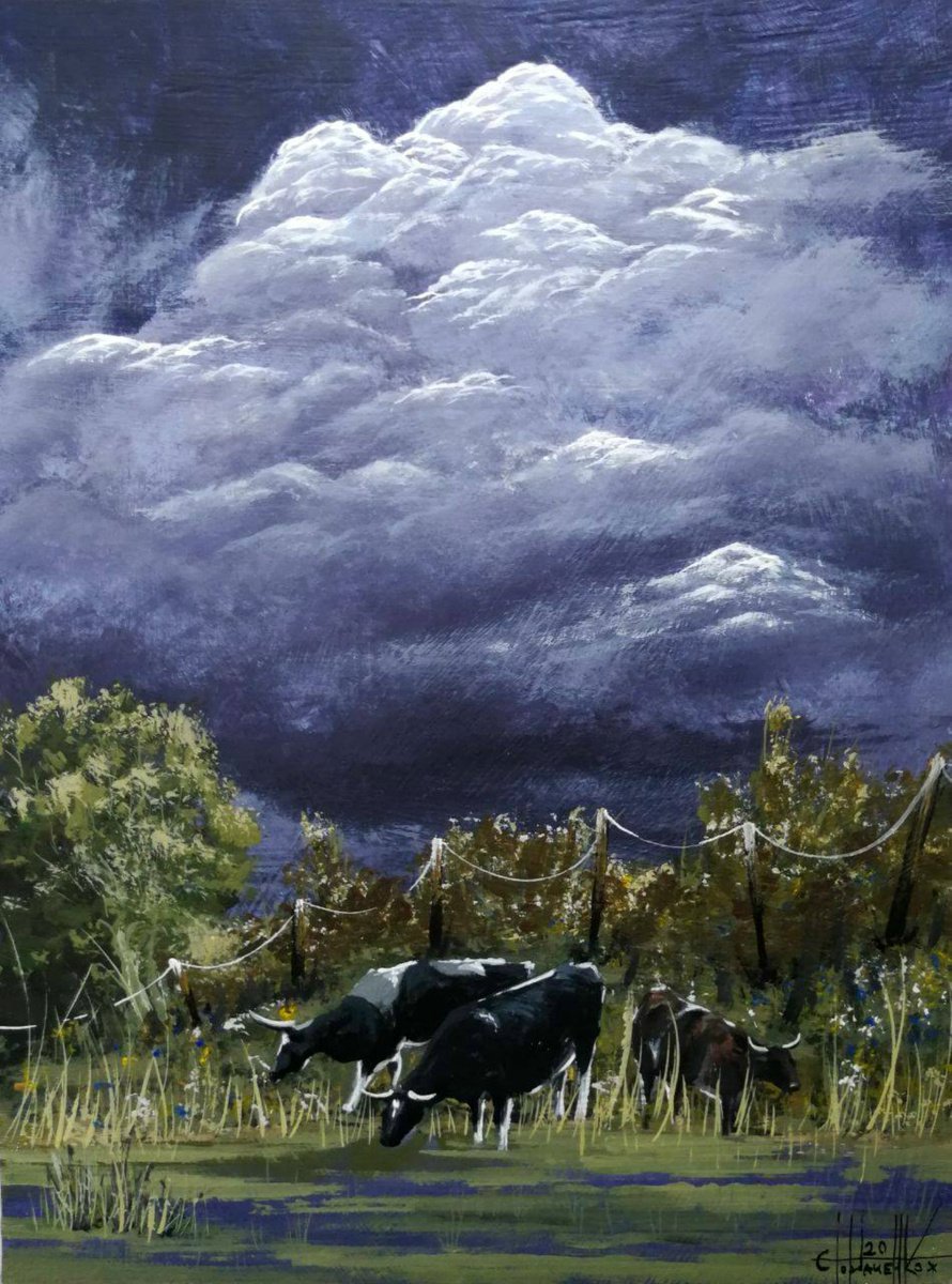 Before the storm Acrylic on panel 40x30cm by Eugene Gorbachenko