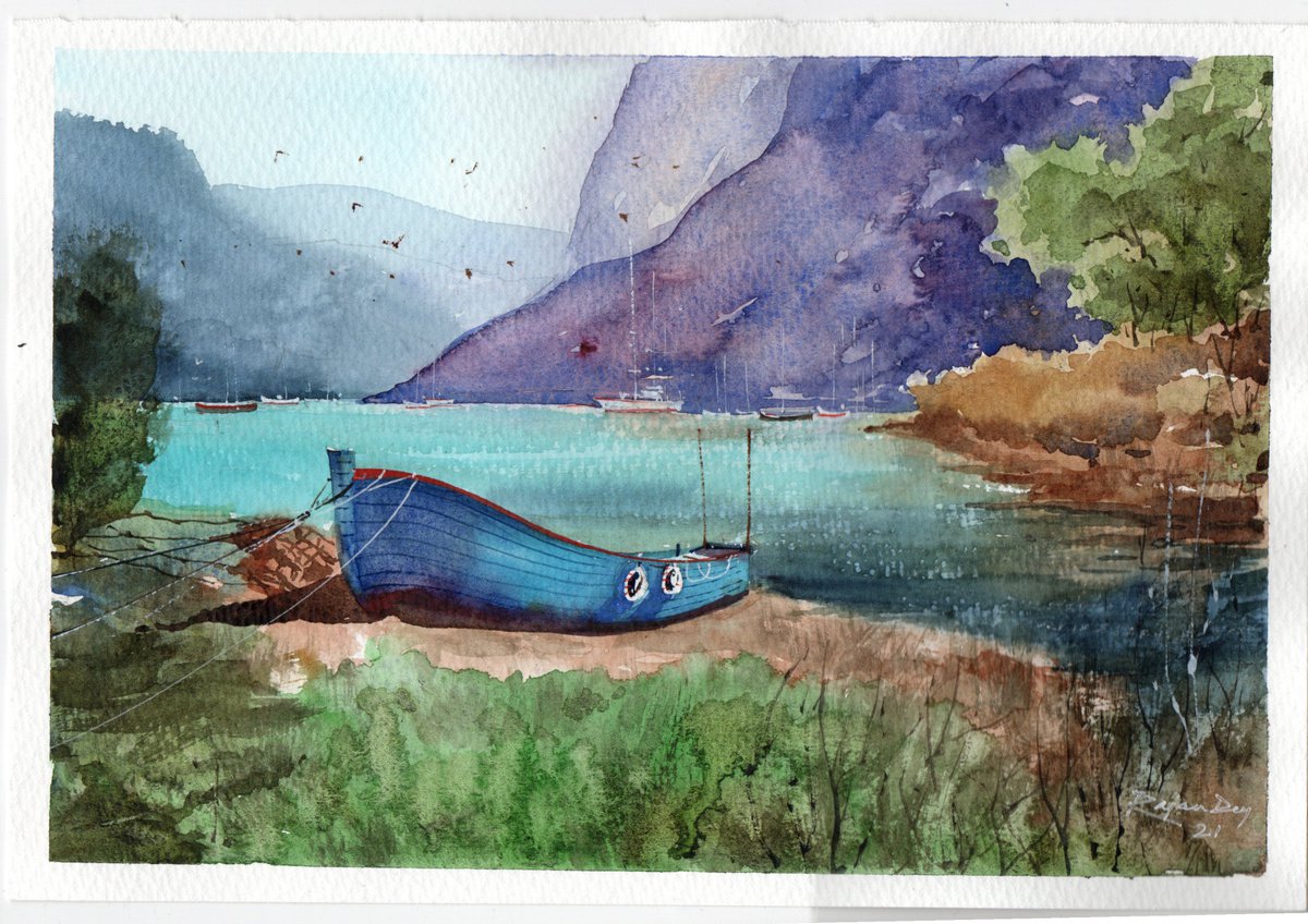 Blue Boat_Scotland by Rajan Dey