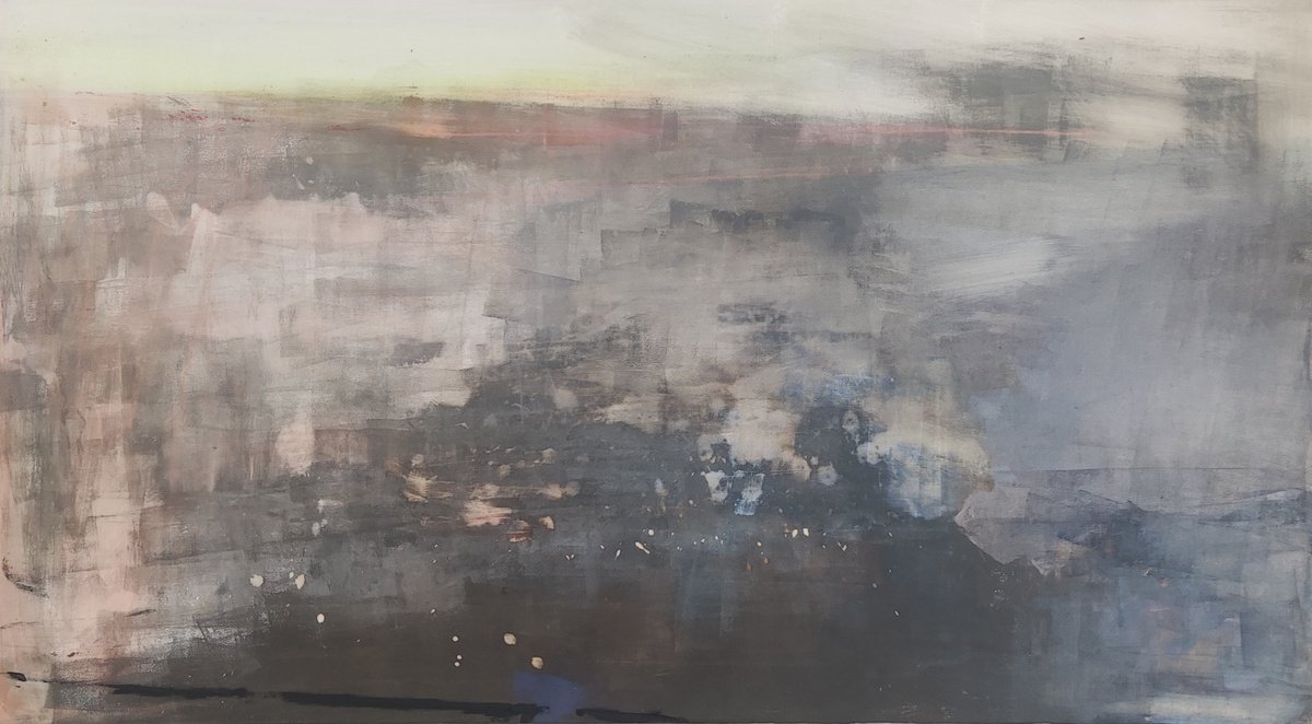 Organic Abstract Acrylic Painting By Viktoria Shvoren, 39 X 24", Mars 1, Original Artwork