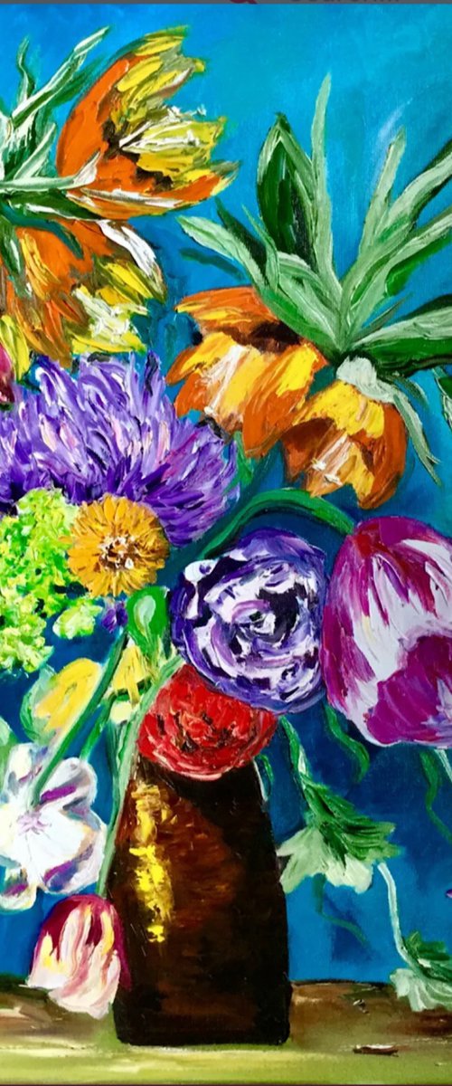 BOUQUET OF FRITILLARIA by Olga Koval