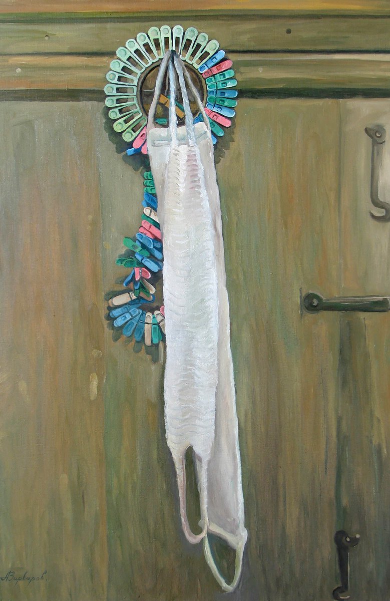 Impressionistic Abstract Oil Painting By Anatolii Varvarov, 28 X 43, Totem, Original Artwork