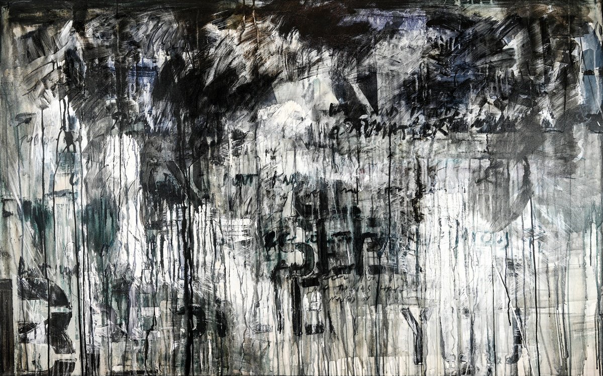 Abstract Acrylic Painting By Niki Hare, 63 X 39", Just Lately, Original Artwork