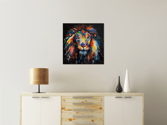 Colorful Lion Majesty