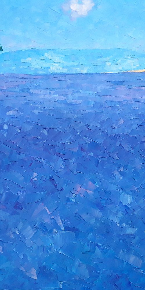 Abstract lavender field by Irena Heinz
