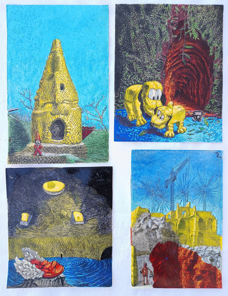 Portrait Painting By Antonio Mele, 16 X 21, Campi Flegrei 3, Original Artwork