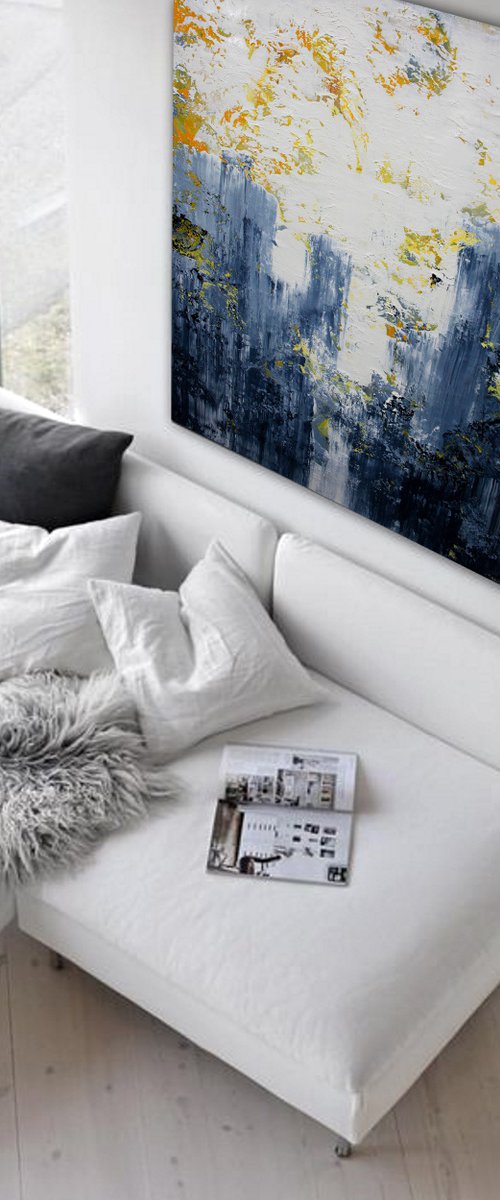 150x100cm. / extra large painting / Abstract 112 by Alex Senchenko