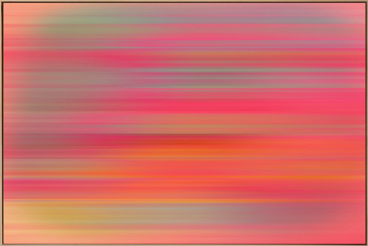 Abstract Landscape Acrylic Painting By Jonas Peres, 59 X 39, Good Vibrations, Iv, Original Artwork