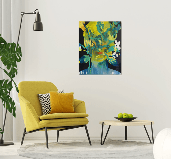 Man in flowers
