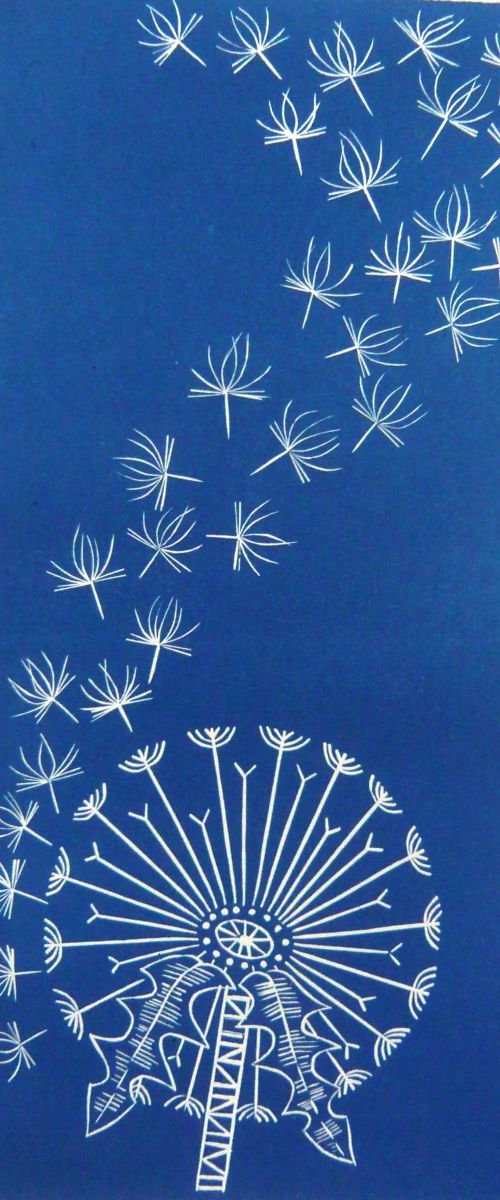 Dandelion 1 (blue) by Elaine Marshall