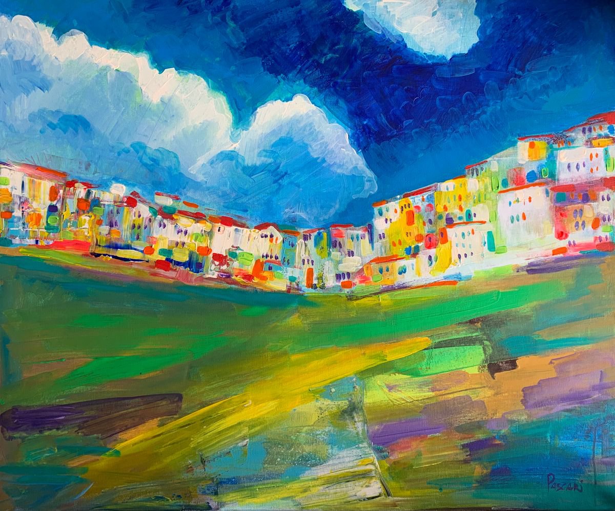 Abstract landscape (72x60cm) by Olga Pascari