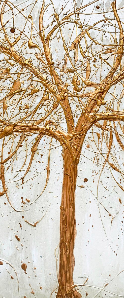 Copper Gold Tree by Carol Wood
