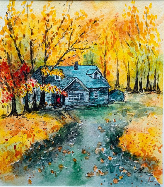 Autumn, watercolor