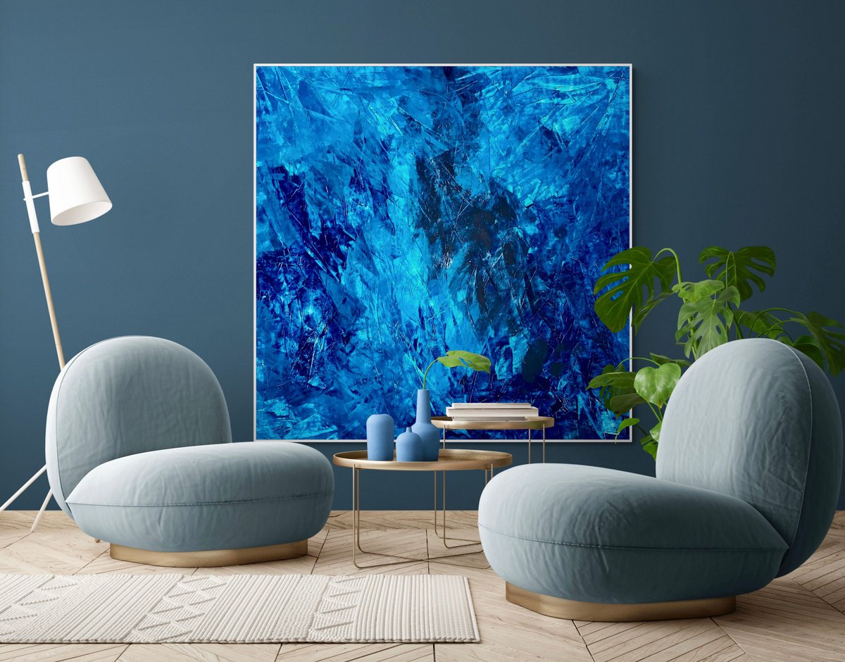  Beyond The Blue Sea No. 2124 By Anita Kaufmann, 55 X 55, Artwork For Sale On Artfinder
