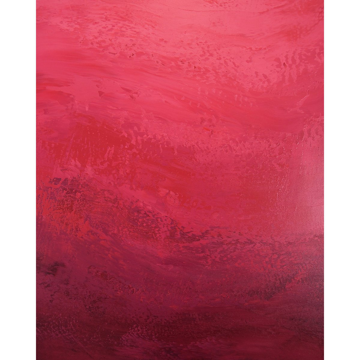 Expressive Abstract Acrylic Painting By Suzanne Vaughan, 24 X 30", Red Wine - Color Field, Original Artwork