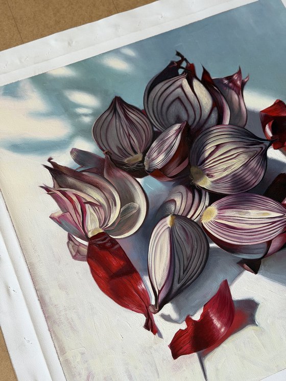 Onions. Vegetables still life