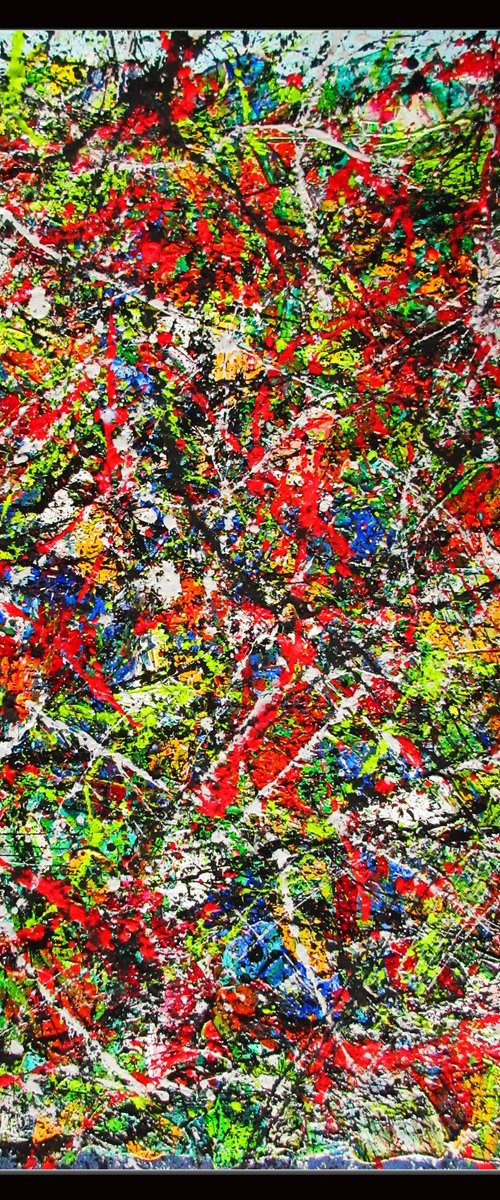 SEAWEEDS DANCE,  Pollock style, framed by Tomaž Gorjanc - Tomo