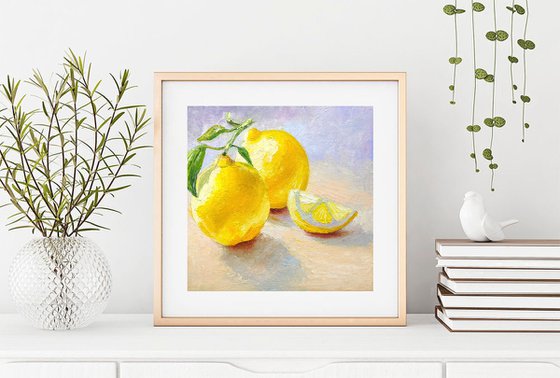 Still life with two lemons