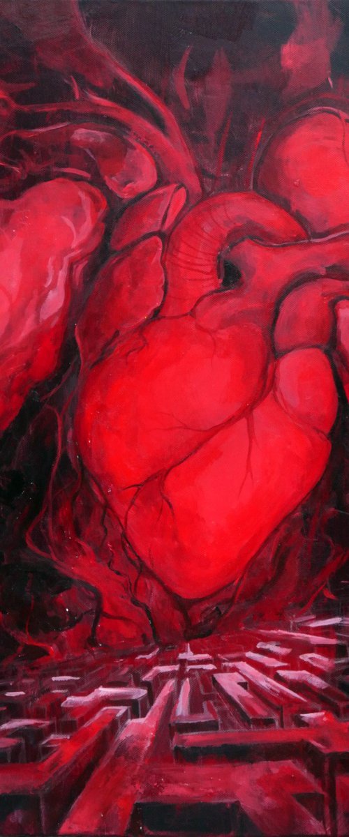 My Heart is A Labyrinth - Acrylic painting 50x70cm by Georgi Nikov