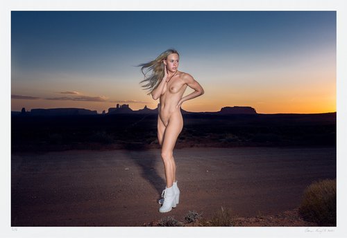 Arizona Sunset, White Boots by Aaron Knight