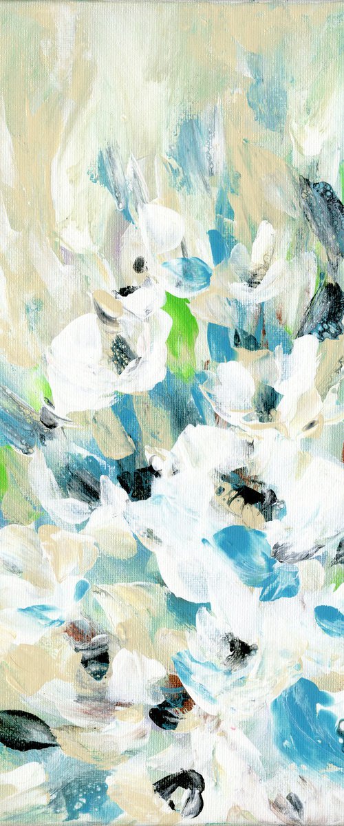 Tranquility Blooms 29 - Floral Painting by Kathy Morton Stanion by Kathy Morton Stanion