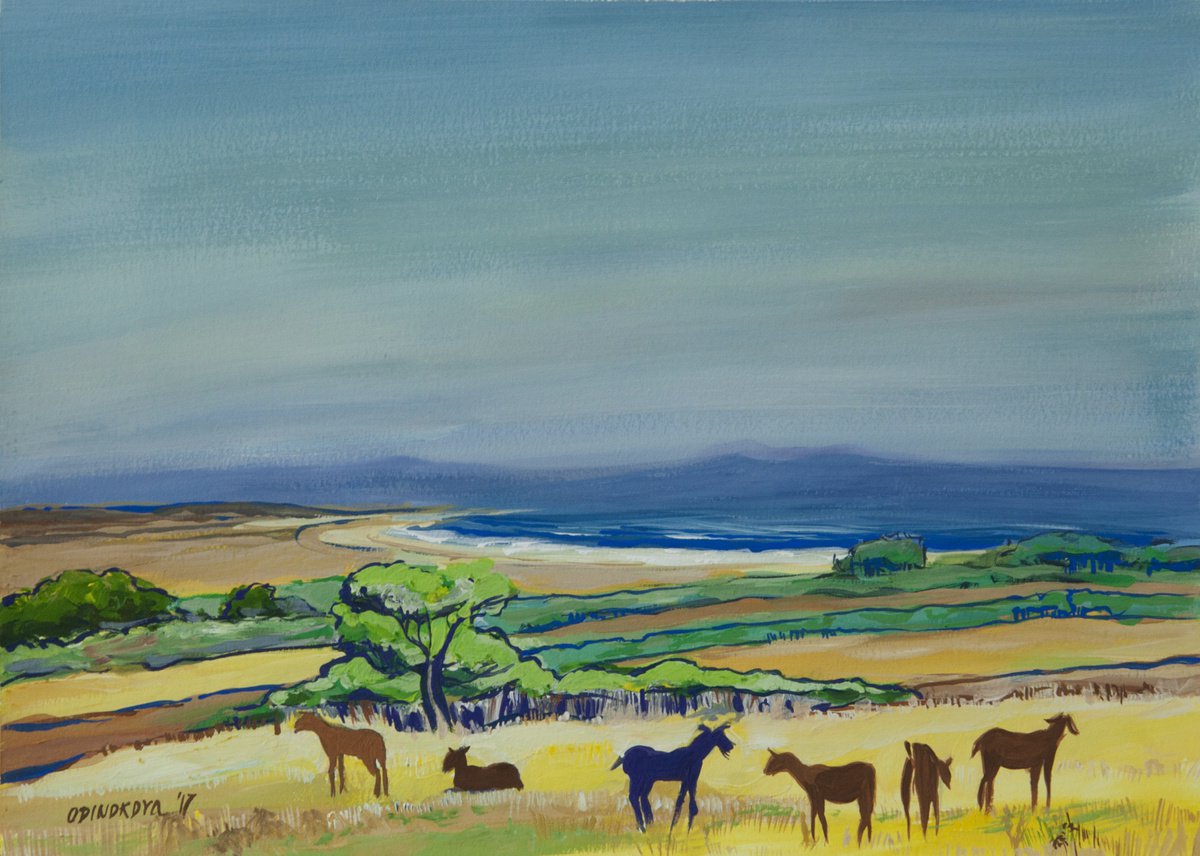 Impressionistic Landscape Painting By Valda Rose Art Gallery, 16 X 11", Tarifa