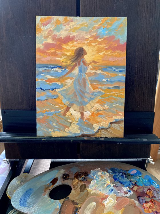 Dance in sunset