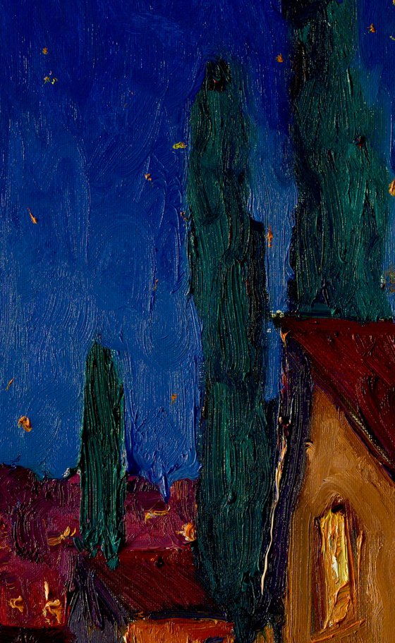 Night, Poplar Trees