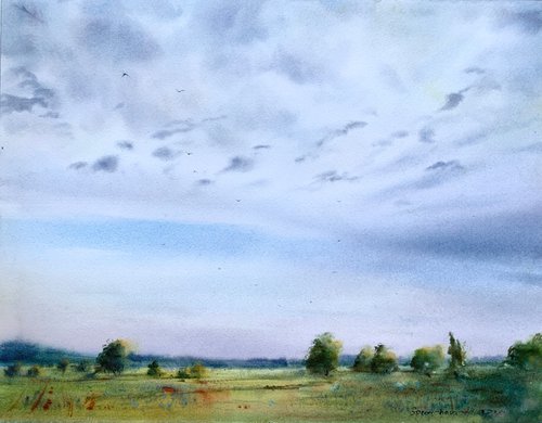 Field and sky #3 by Eugenia Gorbacheva