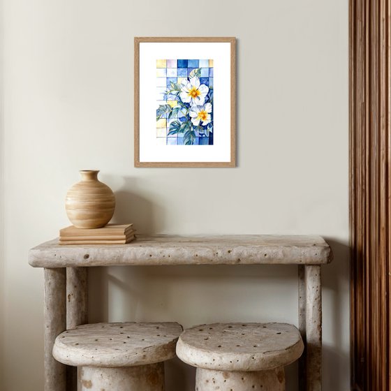 White Cistus Flowers