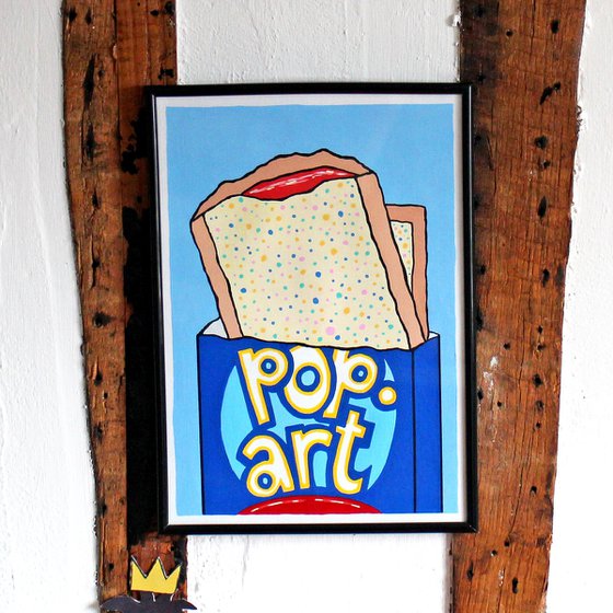 Pop Art Pop Tart Painting On A4 Paper