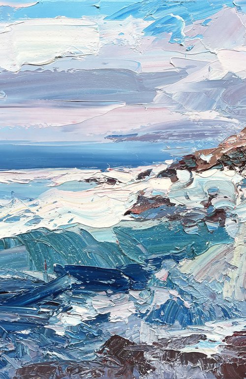 Lighthouse Oil Painting on Canvas, by Agostino Veroni