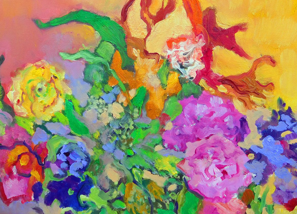 Floral Post Impressionism by Ann Cameron McDonald