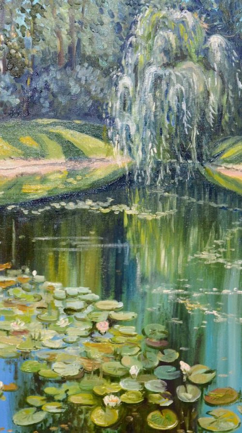 Lilies in the pond by Tatyana Ambre