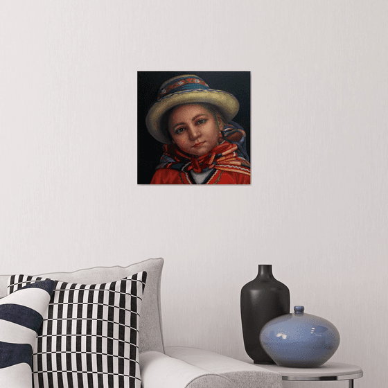 RESERVED FOR BUYER "Child with a hat"