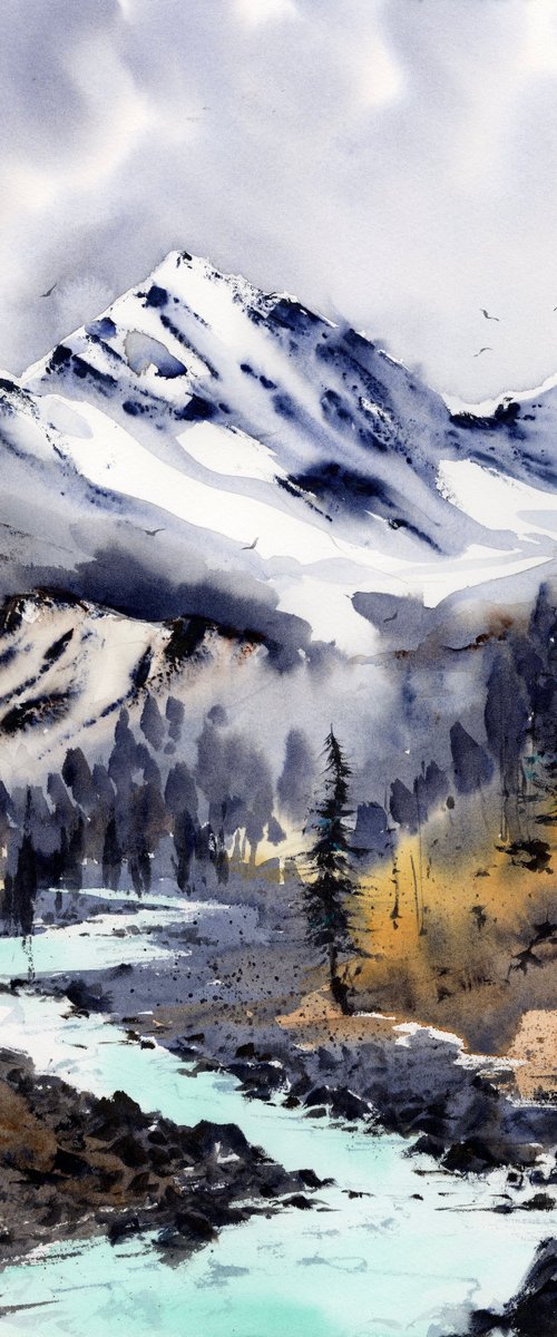Mountain river #18 by Eugenia Gorbacheva