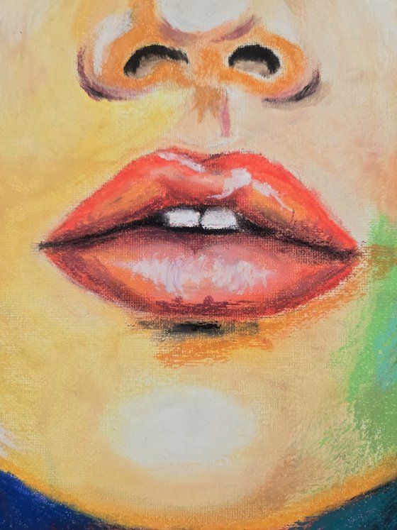 Prism Gaze - Rainbow Woman Portrait