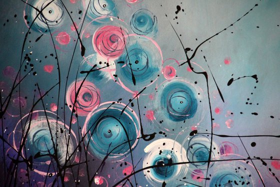 Wonderstorms #5 - Extra Large  original abstract floral landscape