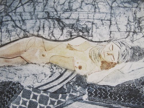 Reclining Female  nude by Catherine O’Neill