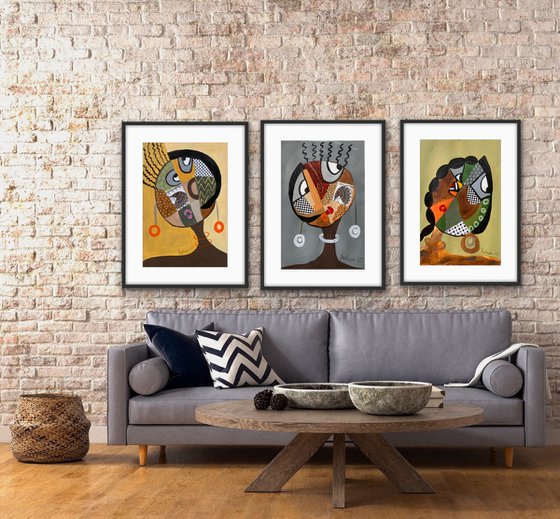 Selfie 3,4,5 (TRIPTYCH)