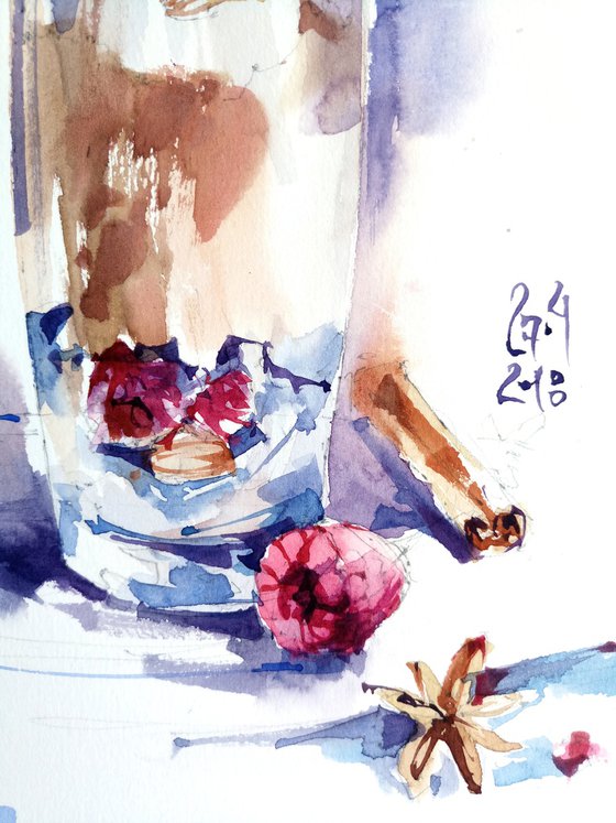 Diptych "Summer dessert"