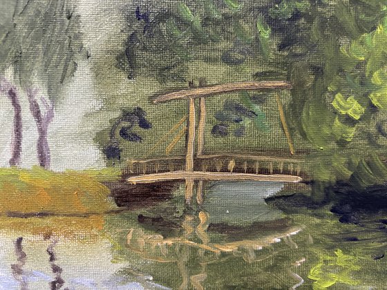 Small drawbridge. Pleinair