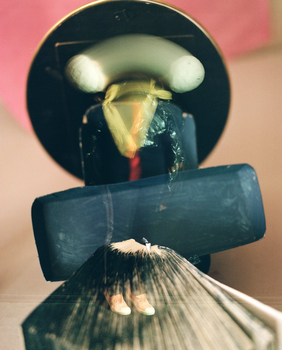 Surrealistic Portrait Photograph By Tania Serket, 20 X 24", Portrait With Two Heads, Original Artwork