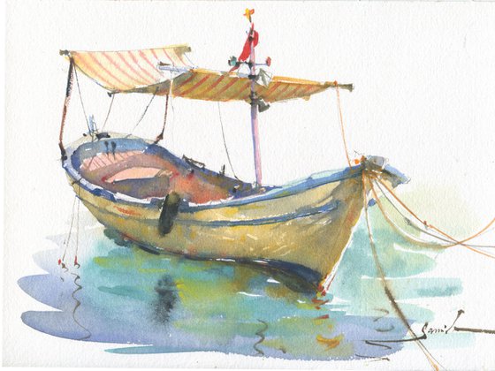 Sailboat painting