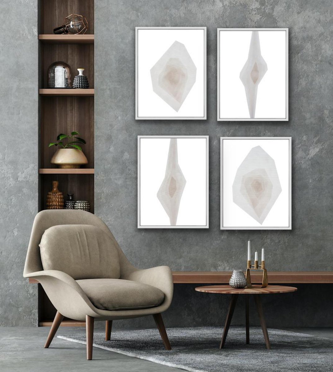 Abstract Acrylic Painting By Catia Goffinet, 47 X 63, The Soul That Inhabists Me, Original Artwork