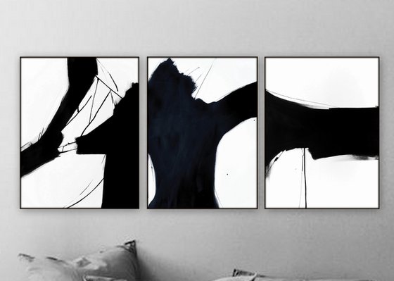 Abstract artwork. Set of 3.