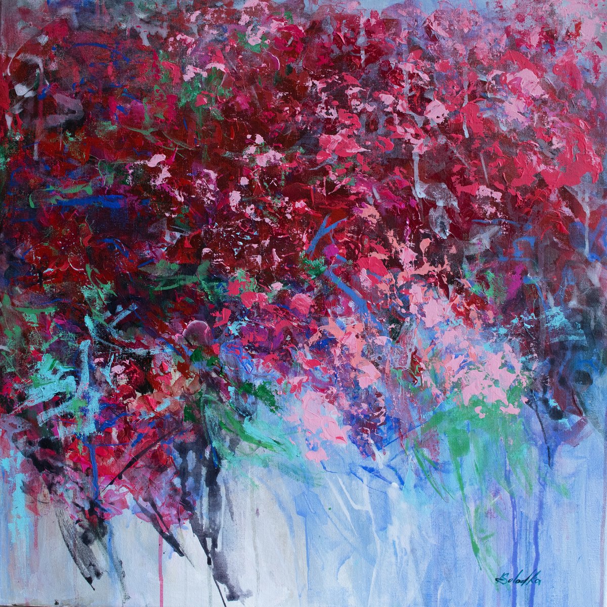  Mediterranean Blossom By Katia Solodka, 28 X 28, Artwork For Sale On Artfinder