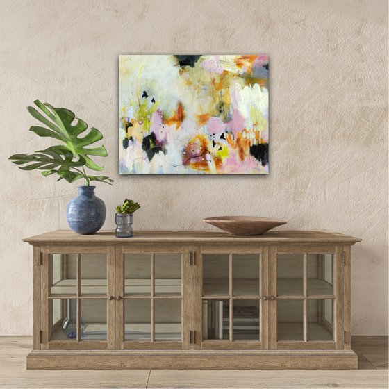 Jardin anglais - Expressive abstract painting - Ready to hang