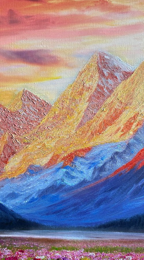 Radiance Of Love In Mountains by Kenneth Halvorsen